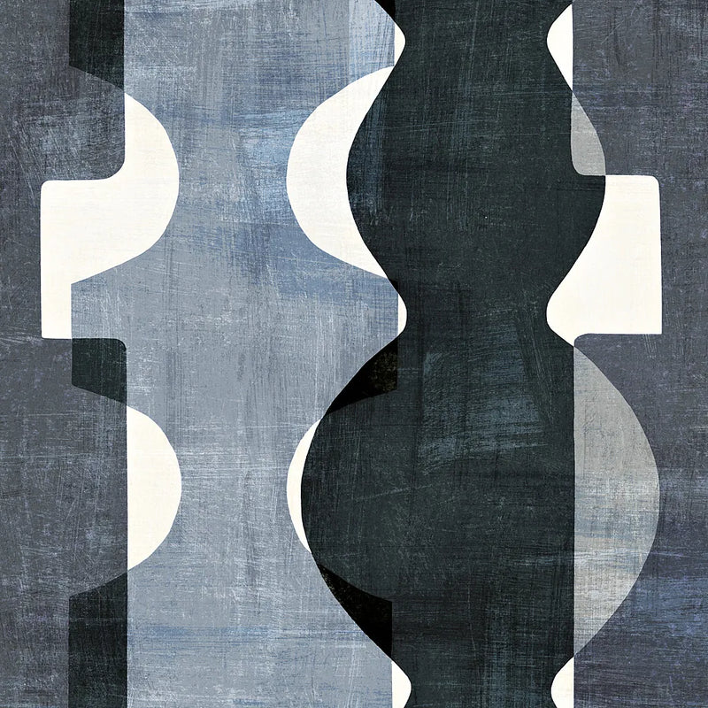 Geometric Deco II BW by Wild Apple Portfolio. SKU 32048a. Archival Giclee Fine art print for wall decor.