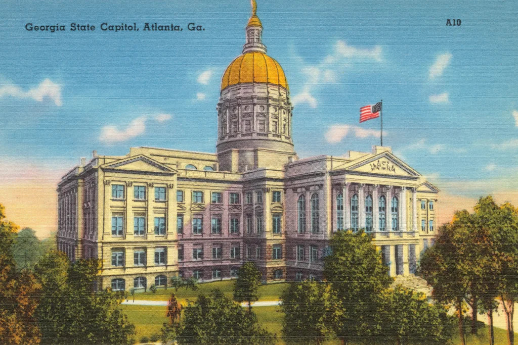Georgia State Capitol Atlanta by Wild Apple Portfolio. SKU 101642i. Archival Giclee Fine art print for wall decor.