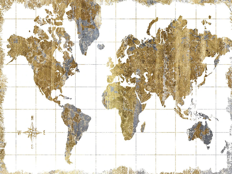 Gilded Map by Wild Apple Portfolio