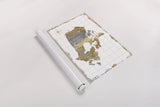 Gilded Map Canada by Wild Apple Portfolio. shown as a rolled paper print. Available as archival giclee rolled canvas, fine art paper, or poster print. SKU 41345i.