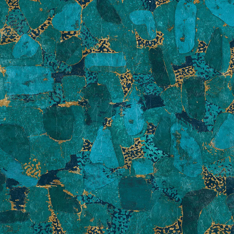 Gilded Stone Turquoise by Wild Apple Portfolio. SKU 16657a. Archival Giclee Fine art print for wall decor.