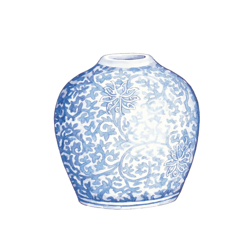Ginger Jar V on White by Wild Apple Portfolio. SKU 41841a. Archival Giclee Fine art print for wall decor.