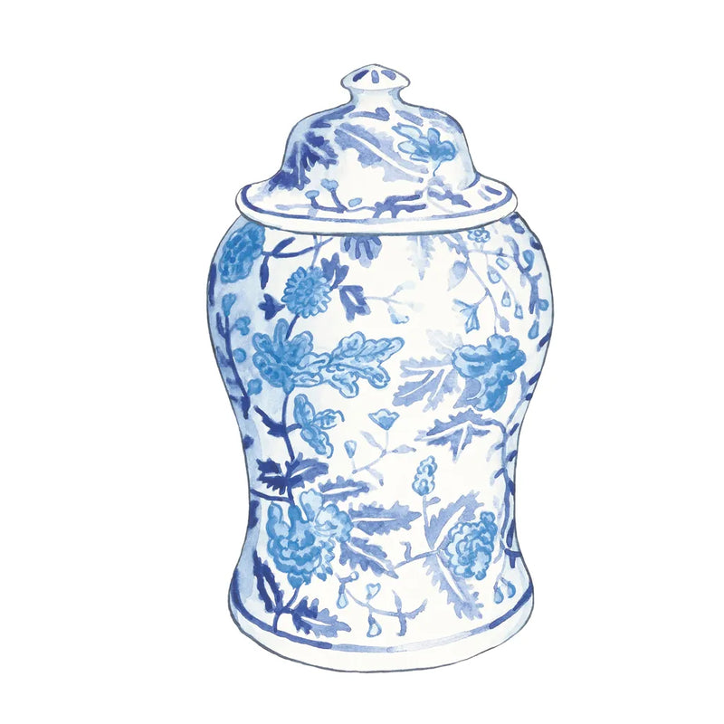 Ginger Jar VI on White by Wild Apple Portfolio. SKU 41842a. Archival Giclee Fine art print for wall decor.