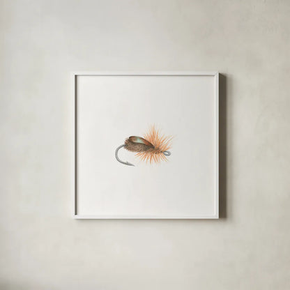 Gone Fishin II by Wild Apple Portfolio. Shown in a crisp white glass frame for a clean and minimalist style. Available as an archival giclee rolled canvas, fine art paper, or poster print. SKU 31880a.