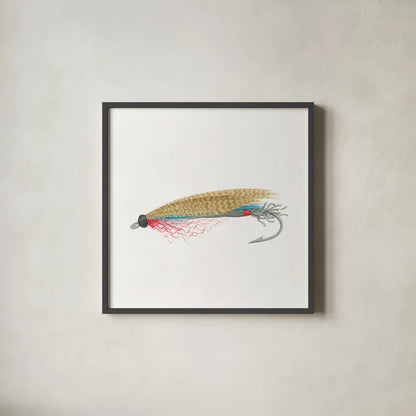 Gone Fishin III by Wild Apple Portfolio. Shown in a sleek black glass frame for a contemporary gallery look. Available as an archival giclee rolled canvas, fine art paper, or poster print. SKU 31881a.