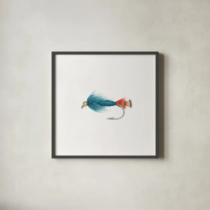 Gone Fishin IX by Wild Apple Portfolio. Shown in a sleek black glass frame for a contemporary gallery look. Available as an archival giclee rolled canvas, fine art paper, or poster print. SKU 31887a.