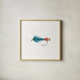Gone Fishin IX by Wild Apple Portfolio. Shown in a natural wood glass frame for a timeless modern aesthetic. Available as an archival giclee rolled canvas, fine art paper, or poster print. SKU 31887a.