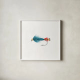 Gone Fishin IX by Wild Apple Portfolio. Shown in a crisp white glass frame for a clean and minimalist style. Available as an archival giclee rolled canvas, fine art paper, or poster print. SKU 31887a.
