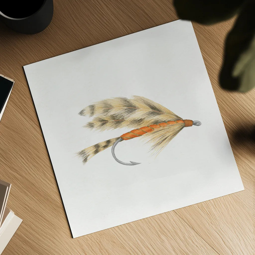 Gone Fishin VI by Wild Apple Portfolio. Shown as a detailed flat fine art print, highlighting archival giclee quality. Available as an archival giclee rolled canvas, fine art paper, or poster print. SKU 31884a.