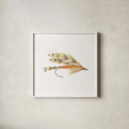 Gone Fishin VI by Wild Apple Portfolio. Shown in a crisp white glass frame for a clean and minimalist style. Available as an archival giclee rolled canvas, fine art paper, or poster print. SKU 31884a.