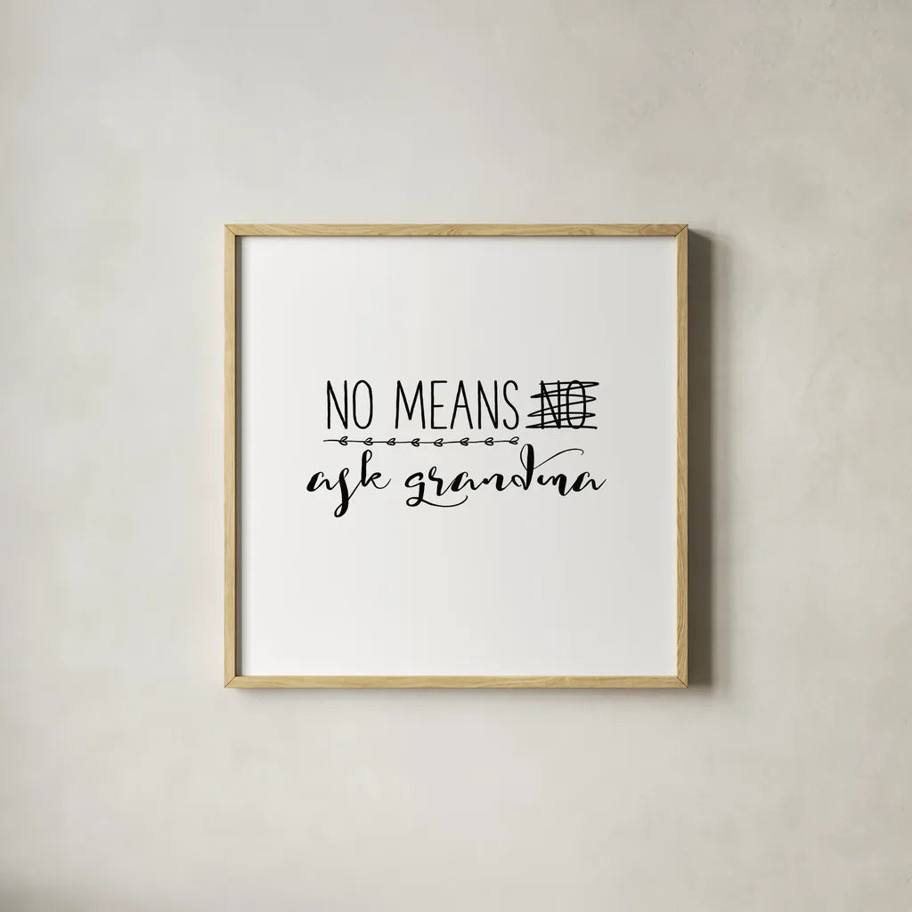 Grandma Inspiration II by Wild Apple Portfolio. Shown in a natural wood glass frame for a timeless modern aesthetic. Available as an archival giclee rolled canvas, fine art paper, or poster print. SKU 54756a.