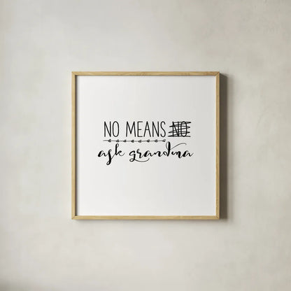 Grandma Inspiration II by Wild Apple Portfolio. Shown in a natural wood glass frame for a timeless modern aesthetic. Available as an archival giclee rolled canvas, fine art paper, or poster print. SKU 54756a.