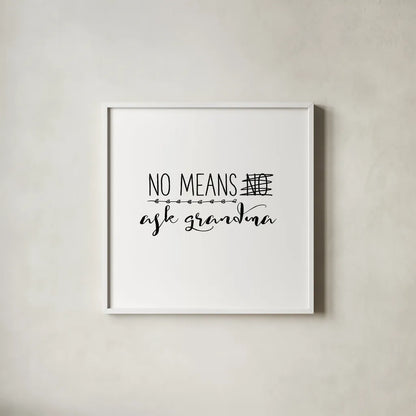 Grandma Inspiration II by Wild Apple Portfolio. Shown in a crisp white glass frame for a clean and minimalist style. Available as an archival giclee rolled canvas, fine art paper, or poster print. SKU 54756a.