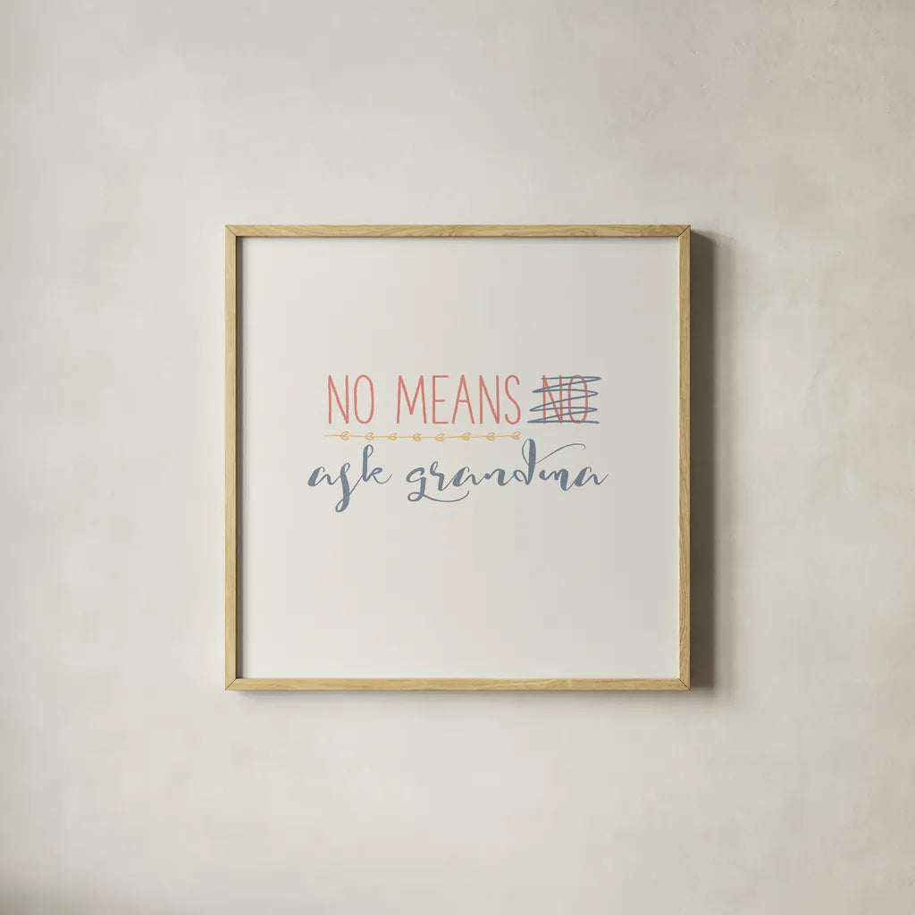 Grandma Inspiration II Color by Wild Apple Portfolio. Shown in a natural wood glass frame for a timeless modern aesthetic. Available as an archival giclee rolled canvas, fine art paper, or poster print. SKU 54784a.