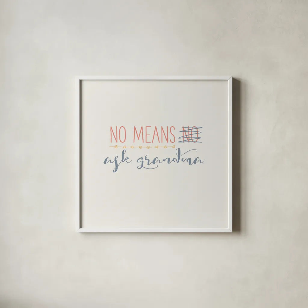 Grandma Inspiration II Color by Wild Apple Portfolio. Shown in a crisp white glass frame for a clean and minimalist style. Available as an archival giclee rolled canvas, fine art paper, or poster print. SKU 54784a.