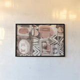 Graphic Abstract III Blush by Wild Apple Portfolio. shown as a paper print in a black flame. Available as a archival giclee rolled canvas, fine art paper, or poster print. SKU 82382i.