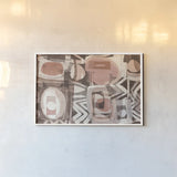 Graphic Abstract III Blush by Wild Apple Portfolio. shown as a paper print in a white frame. Available as a archival giclee rolled canvas, fine art paper, or poster print. SKU 82382i.