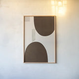 Half Domes II Brown No Border by Wild Apple Portfolio. shown as a paper print in a natural frame. Available as a archival giclee rolled canvas, fine art paper, or poster print. SKU 77316h.