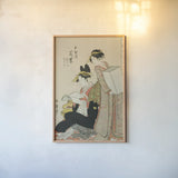 Hanamurasaki of the Tamaya by Wild Apple Portfolio. shown as a paper print in a natural frame. Available as a archival giclee rolled canvas, fine art paper, or poster print. SKU 104942h.