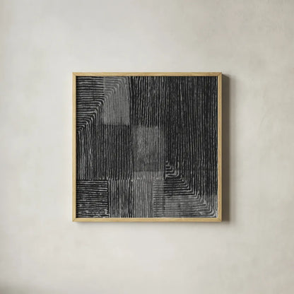 Handcrafted I Black by Wild Apple Portfolio. Shown in a natural wood glass frame for a timeless modern aesthetic. Available as an archival giclee rolled canvas, fine art paper, or poster print. SKU 88859a.