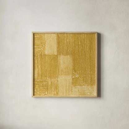 Handcrafted I Gold by Wild Apple Portfolio. Shown in a natural wood glass frame for a timeless modern aesthetic. Available as an archival giclee rolled canvas, fine art paper, or poster print. SKU 88476a.