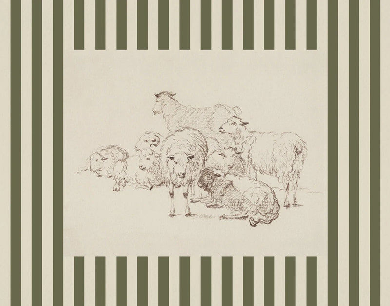 Happy Herd Stripes by Wild Apple Portfolio