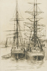 Harbor Duo by Wild Apple Portfolio. SKU 88334h. Archival Giclee Fine art print for wall decor.