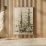 Harbor Duo by Wild Apple Portfolio. shown as over sized large wall art. Available as an archival giclee rolled canvas, fine art paper, or poster print. SKU 88334h.