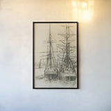 Harbor Duo by Wild Apple Portfolio. shown as a paper print in a black flame. Available as a archival giclee rolled canvas, fine art paper, or poster print. SKU 88334h.