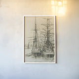 Harbor Duo by Wild Apple Portfolio. shown as a paper print in a white frame. Available as a archival giclee rolled canvas, fine art paper, or poster print. SKU 88334h.