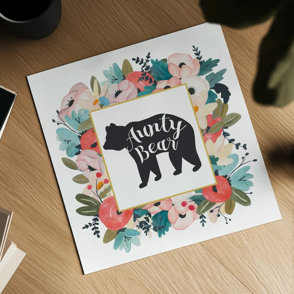 Harriet Floral Aunt Inspiration III by Wild Apple Portfolio. Shown as a detailed flat fine art print, highlighting archival giclee quality. Available as an archival giclee rolled canvas, fine art paper, or poster print. SKU 57247a.