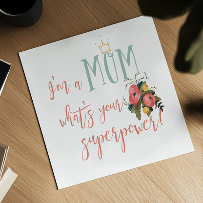 Harriet Floral Mom Inspiration II by Wild Apple Portfolio. Shown as a detailed flat fine art print, highlighting archival giclee quality. Available as an archival giclee rolled canvas, fine art paper, or poster print. SKU 57246a.