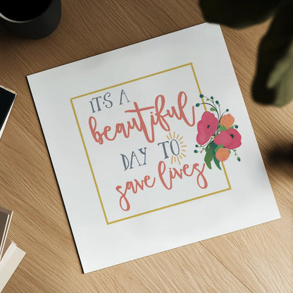 Harriet Floral Nurse Inspiration I by Wild Apple Portfolio. Shown as a detailed flat fine art print, highlighting archival giclee quality. Available as an archival giclee rolled canvas, fine art paper, or poster print. SKU 57248a.