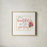 Harriet Floral Nurse Inspiration I by Wild Apple Portfolio. Shown in a natural wood glass frame for a timeless modern aesthetic. Available as an archival giclee rolled canvas, fine art paper, or poster print. SKU 57248a.