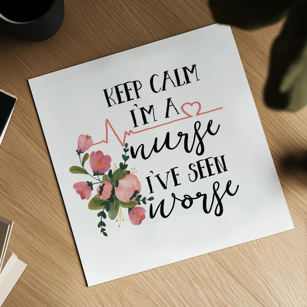 Harriet Floral Nurse Inspiration II by Wild Apple Portfolio. Shown as a detailed flat fine art print, highlighting archival giclee quality. Available as an archival giclee rolled canvas, fine art paper, or poster print. SKU 57249a.