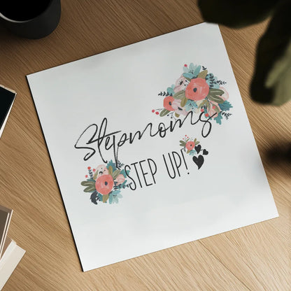 Harriet Floral Stepmom Inspiration II by Wild Apple Portfolio. Shown as a detailed flat fine art print, highlighting archival giclee quality. Available as an archival giclee rolled canvas, fine art paper, or poster print. SKU 57254a.