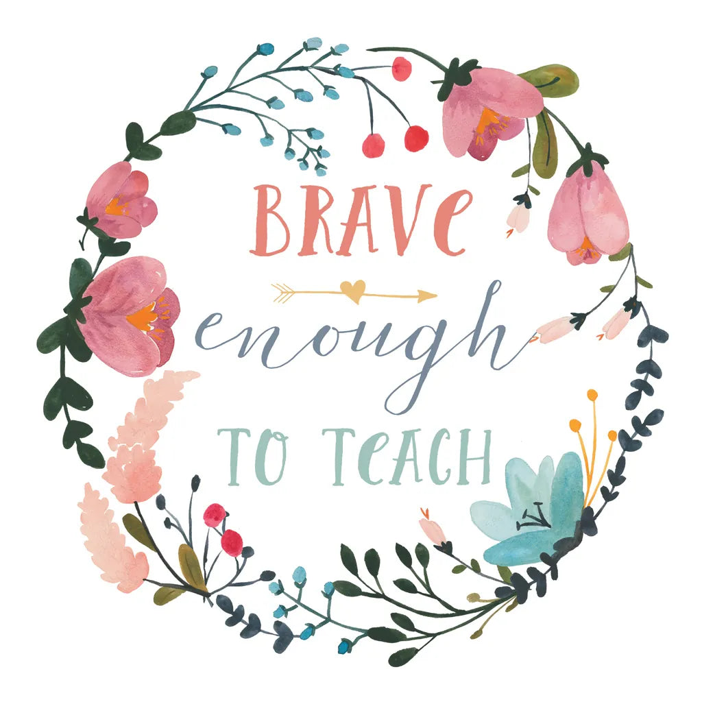 Harriet Floral Teacher Inspiration II by Wild Apple Portfolio. SKU 57251a. Archival Giclee Fine art print for wall decor.