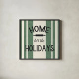 Heartland Holiday I by Wild Apple Portfolio. Shown in a sleek black glass frame for a contemporary gallery look. Available as an archival giclee rolled canvas, fine art paper, or poster print. SKU 74137a.