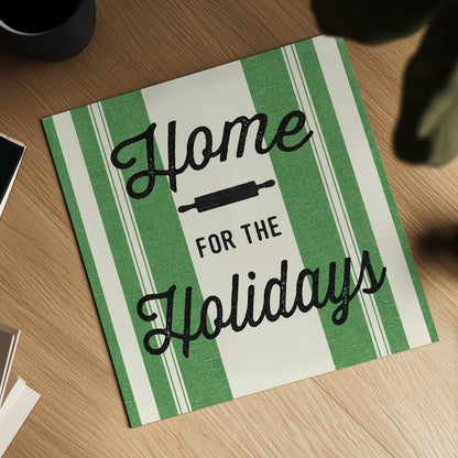 Heartland Holiday I v2 Green by Wild Apple Portfolio. Shown as a detailed flat fine art print, highlighting archival giclee quality. Available as an archival giclee rolled canvas, fine art paper, or poster print. SKU 75550a.