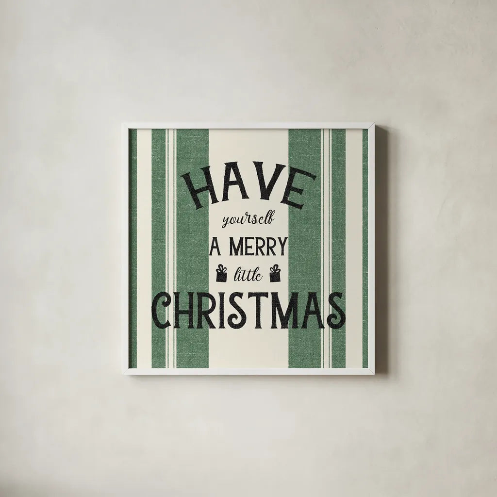 Heartland Holiday II by Wild Apple Portfolio. Shown in a crisp white glass frame for a clean and minimalist style. Available as an archival giclee rolled canvas, fine art paper, or poster print. SKU 74138a.