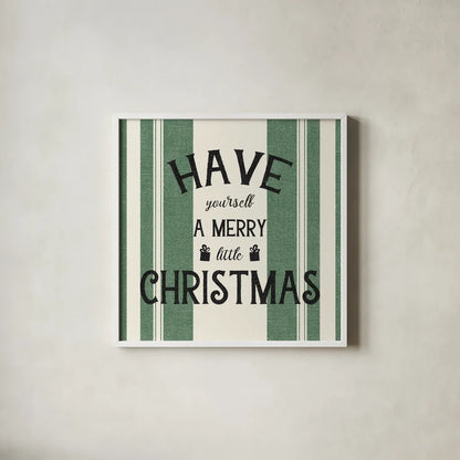 Heartland Holiday II by Wild Apple Portfolio. Shown in a crisp white glass frame for a clean and minimalist style. Available as an archival giclee rolled canvas, fine art paper, or poster print. SKU 74138a.