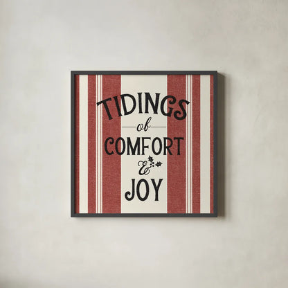 Heartland Holiday III by Wild Apple Portfolio. Shown in a sleek black glass frame for a contemporary gallery look. Available as an archival giclee rolled canvas, fine art paper, or poster print. SKU 74139a.