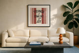 Heartland Holiday III by Wild Apple Portfolio. Displayed in a glass frame with matte in a clean modern living room. Available as an archival giclee rolled canvas, fine art paper, or poster print. SKU 74139a.