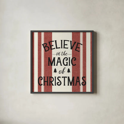 Heartland Holiday IV by Wild Apple Portfolio. Shown in a sleek black glass frame for a contemporary gallery look. Available as an archival giclee rolled canvas, fine art paper, or poster print. SKU 74140a.