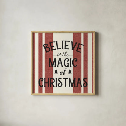 Heartland Holiday IV by Wild Apple Portfolio. Shown in a natural wood glass frame for a timeless modern aesthetic. Available as an archival giclee rolled canvas, fine art paper, or poster print. SKU 74140a.