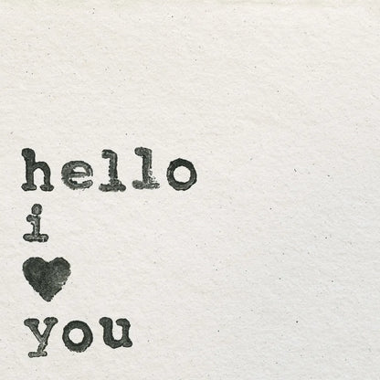 Hello I Love You by Wild Apple Portfolio. SKU 71690a. Archival Giclee Fine art print for wall decor.