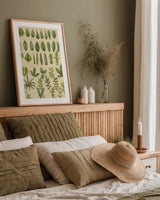 Herbal Botanical X by Wild Apple Portfolio. shown as a paper print in a natural frame. Available as a archival giclee rolled canvas, fine art paper, or poster print. SKU 41415h.