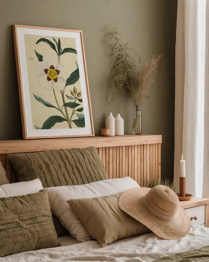 Herbal Botanical XXVII by Wild Apple Portfolio. shown as a paper print in a natural frame. Available as a archival giclee rolled canvas, fine art paper, or poster print. SKU 41432h.