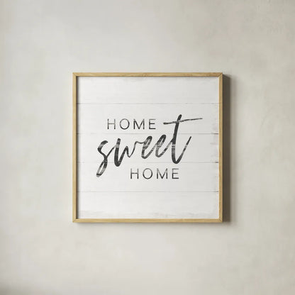Home Inspiration I by Wild Apple Portfolio. Shown in a natural wood glass frame for a timeless modern aesthetic. Available as an archival giclee rolled canvas, fine art paper, or poster print. SKU 56876a.
