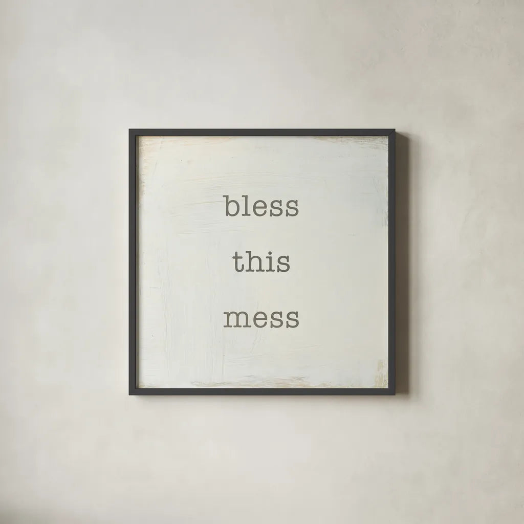 Home Sweet Home II by Wild Apple Portfolio. Shown in a sleek black glass frame for a contemporary gallery look. Available as an archival giclee rolled canvas, fine art paper, or poster print. SKU 46895a.